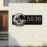 Custom Metal Chicken Rooster farm animal ranch Metal Address Sign, House number, Outdoor Number Signage, Yard Sign Address Plate
