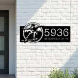 Custom Metal Skateboarder sport Skateboard Metal Address Sign, House number, Outdoor Number Signage, Yard Sign Address Plate