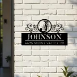 Custom Metal Monogram Letters family name Metal Address Sign House number Hanging Address Plaque Yard Sign Outdoor decor S37