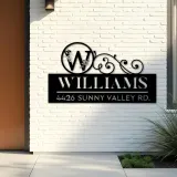 Custom Metal Monogram Letters family name Metal Address Sign House number Hanging Address Plaque Yard Sign Outdoor decor S22
