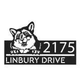 Custom Metal Peeking Fox Wild animal wildlife Metal Address Sign, House number, Outdoor Number Signage, Yard Sign Address Plate