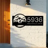 Custom Metal Bigfoot Sasquatch wild life forest Metal Address Sign, House number, Outdoor Number Signage, Yard Sign Address Plate