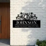 Custom Metal Monogram Letters family name Metal Address Sign House number Hanging Address Plaque Yard Sign Outdoor decor S26