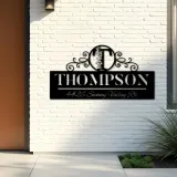 Custom Metal Monogram Letters family name Metal Address Sign House number Hanging Address Plaque Yard Sign Outdoor decor S2