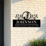 Custom Metal Monogram Letters family name Metal Address Sign House number Hanging Address Plaque Yard Sign Outdoor decor S37