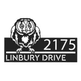 Custom Metal Peeking Owl Wild animal wildlife Metal Address Sign, House number, Outdoor Number Signage, Yard Sign Address Plate