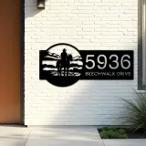 Custom Metal Western Cowboy Wild West Metal Address Sign, House number, Outdoor Number Signage, Yard Sign Address Plate