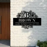 Custom Metal Monogram Letters family name Metal Address Sign House number Hanging Address Plaque Yard Sign Outdoor decor S24