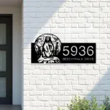 Custom Metal Badger Wild animal wildlife Metal Address Sign, House number, Outdoor Number Signage, Yard Sign Address Plate