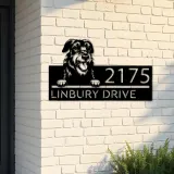 Custom Metal Irish wolfhound dog Puppy Metal Address Sign House number Hanging Address Plaque Yard Sign Outdoor decor