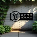 Custom Metal Cello musical instrument Metal Address Sign Custom House number Hanging Address Plaque Yard Sign Outdoor Sign