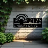 Custom Metal platypus Metal Address Sign, House number, Outdoor Number Signage, Yard Sign Address Plate