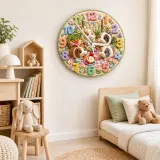 Guinea Pig Picnic Kids Room Wall Clock