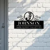 Custom Metal Monogram Letters family name Metal Address Sign House number Hanging Address Plaque Yard Sign Outdoor decor S39