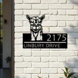 Custom Metal Peeking Llama farm animal ranch Metal Address Sign, House number, Outdoor Number Signage, Yard Sign Address Plate