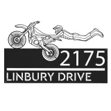 Custom Metal Motocross dirtbike biker Metal Address Sign, House number, Outdoor Number Signage, Yard Sign Address Plate