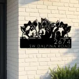 Custom Metal Pigs farmhouse farm animal ranch Metal Address Sign, House number, Outdoor Number Signage, Yard Sign Address Plate