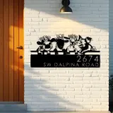 Custom Metal Goat Cow sheep pig farmhouse farm animals Metal Address Sign, House number, Outdoor Number Signage, Yard Sign Address Plate