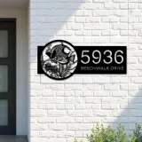 Custom Metal Fish sea life Metal Address Sign, House number, Outdoor Number Signage, Yard Sign Address Plate002