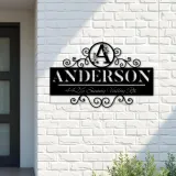 Custom Metal Monogram Letters family name Metal Address Sign House number Hanging Address Plaque Yard Sign Outdoor decor S3