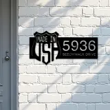 Custom Metal Made in USA Metal Address Sign, House number, Outdoor Number Signage, Yard Sign Address Plate