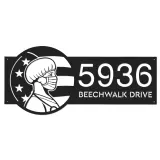 Custom Metal American Nurse Wearing Mask Metal Address Sign, House number, Outdoor Number Signage, Yard Sign Address Plate