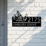 Custom Metal Chickens farmhouse ranch Metal Address Sign, House number, Outdoor Number Signage, Yard Sign Address Plate