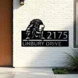 Custom Metal Peeking Porcupine Wild animal wildlife Metal Address Sign, House number, Outdoor Number Signage, Yard Sign Address Plate