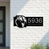 Custom Metal Saxophone player musician Metal Address Sign Custom House number Hanging Address Plaque Yard Sign Outdoor Sign