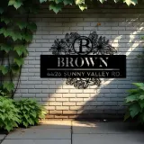 Custom Metal Monogram Letters family name Metal Address Sign House number Hanging Address Plaque Yard Sign Outdoor decor S24