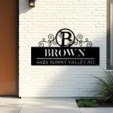 Custom Metal Monogram Letters family name Metal Address Sign House number Hanging Address Plaque Yard Sign Outdoor decor S44