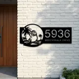 Custom Metal Cute Seal Wild animal wildlife Metal Address Sign, House number, Outdoor Number Signage, Yard Sign Address Plate