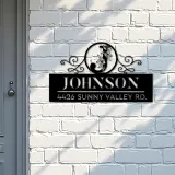 Custom Metal Monogram Letters family name Metal Address Sign House number Hanging Address Plaque Yard Sign Outdoor decor S40