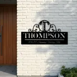 Custom Metal Monogram Letters family name Metal Address Sign House number Hanging Address Plaque Yard Sign Outdoor decor S1
