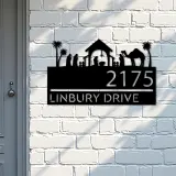 Custom Metal Nativity scene Birth of Jesus Christ Metal Address Sign House number Hanging Address Plaque Yard Sign Outdoor