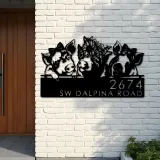 Custom Metal Pigs farmhouse farm animal ranch Metal Address Sign, House number, Outdoor Number Signage, Yard Sign Address Plate