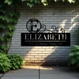 Custom Metal Monogram Letters family name Metal Address Sign House number Hanging Address Plaque Yard Sign Outdoor decor S18