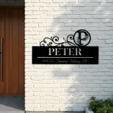 Custom Metal Monogram Letters family name Metal Address Sign House number Hanging Address Plaque Yard Sign Outdoor decor S11