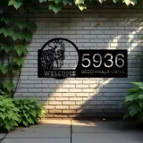 Custom Metal Chicken Rooster farmhouse animal ranch Metal Address Sign, House number, Outdoor Number Signage, Yard Sign Address Plate