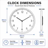 Wall clock size guide