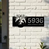 Custom Metal Nativity Scene Christian Jesus Metal Address Sign, House number, Outdoor Number Signage, Yard Sign Address Plate