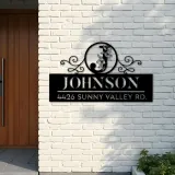 Custom Metal Monogram Letters family name Metal Address Sign House number Hanging Address Plaque Yard Sign Outdoor decor S40