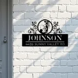 Custom Metal Monogram Letters family name Metal Address Sign House number Hanging Address Plaque Yard Sign Outdoor decor S36
