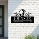 Custom Metal Monogram Letters family name Metal Address Sign House number Hanging Address Plaque Yard Sign Outdoor decor S40