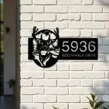 Custom Metal Deer forest wild life Metal Address Sign, House number, Outdoor Number Signage, Yard Sign Address Plate