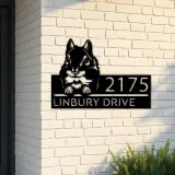Custom Metal Peeking Chipmunk Wild animal wildlife Metal Address Sign, House number, Outdoor Number Signage, Yard Sign Address Plate