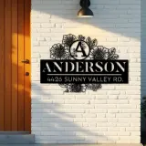 Custom Metal Monogram Letters family name Metal Address Sign House number Hanging Address Plaque Yard Sign Outdoor decor S23