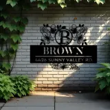 Custom Metal Monogram Letters family name Metal Address Sign House number Hanging Address Plaque Yard Sign Outdoor decor S25