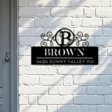 Custom Metal Monogram Letters family name Metal Address Sign House number Hanging Address Plaque Yard Sign Outdoor decor S35