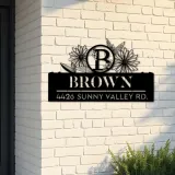 Custom Metal Monogram Letters family name Metal Address Sign House number Hanging Address Plaque Yard Sign Outdoor decor S33